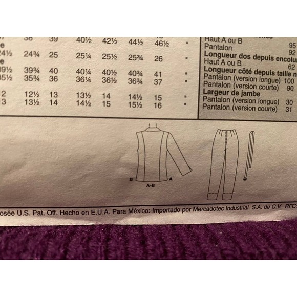 McCalls Sewing pattern3503 suit sewing pattern sz 12 14 16 18 - Picture 6 of 6